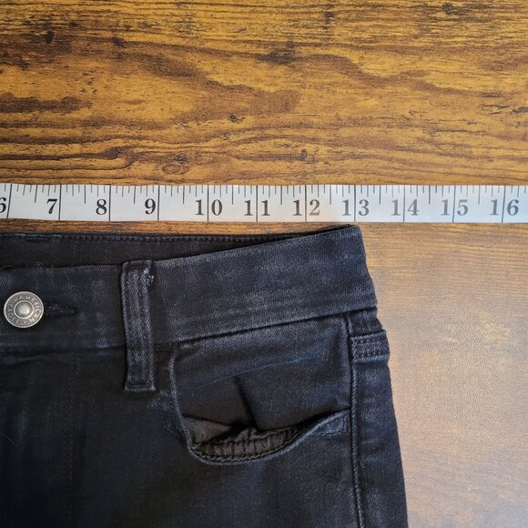 American Eagle Jean 4 S Jegging Curvy Highest Rise Next Level Stretch Black Wash - Picture 7 of 12